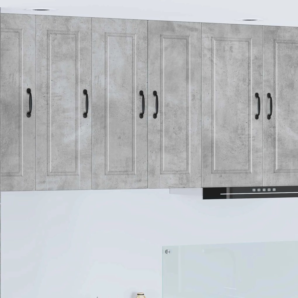 vidaXL Armário de Cozinha com porta 2 pcs Cinzento 30 x 31 x 80 cm