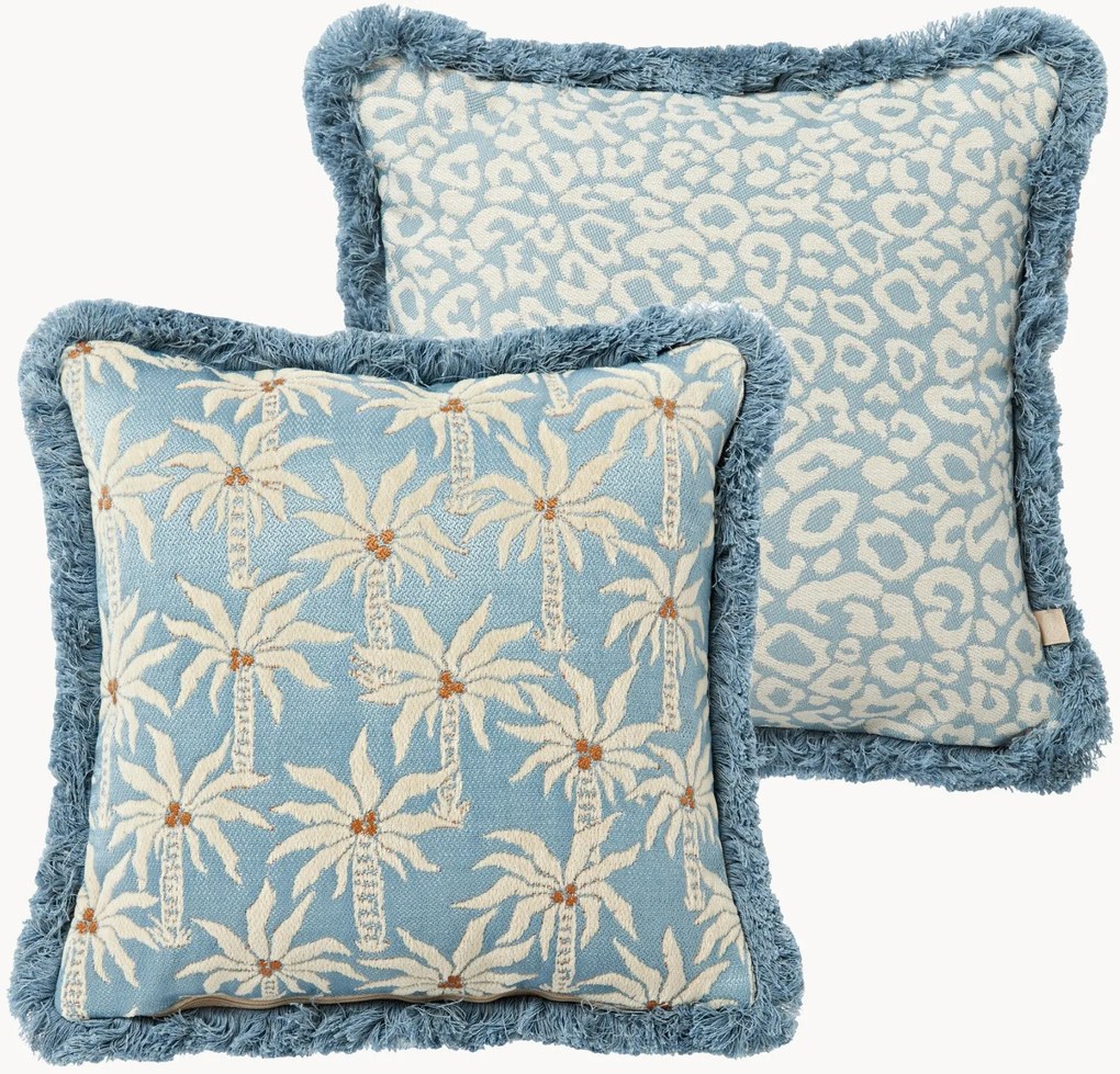 Almofada reversível artesanal para exterior Laura