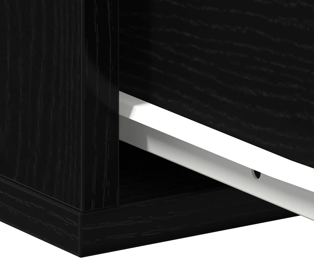 Cabeceira de Cama vidaXL Preta de Carvalho 40x30x30 cm em Madeira Comp