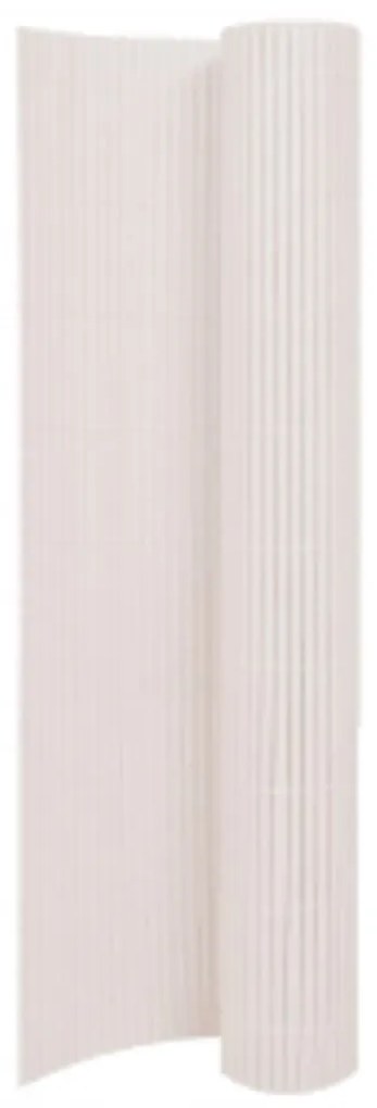 317161 vidaXL Cerca de jardim dupla face 110x500 cm branco
