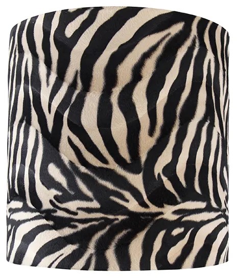 Abajur de veludo com design de zebra 40/40/40 interior dourado Clássico / Antigo