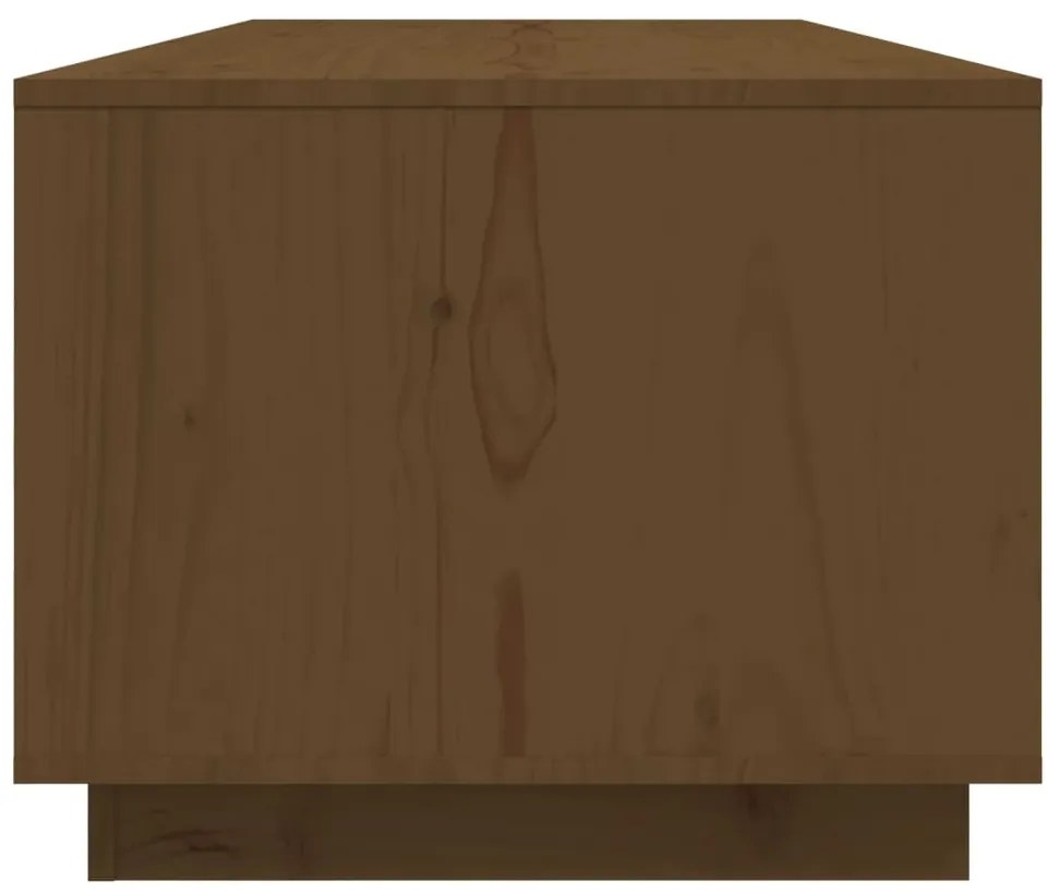 Mesa de centro 110x50x40cm madeira de pinho maciça castanho mel