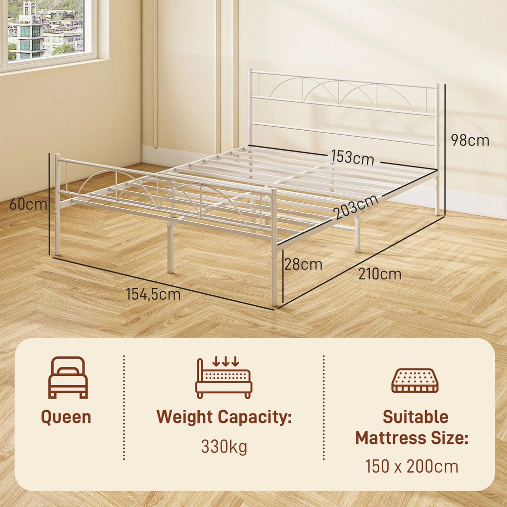 Cama de Casal 150x200 cm Estrutura de Ripas com Cabeceira de Ripas de