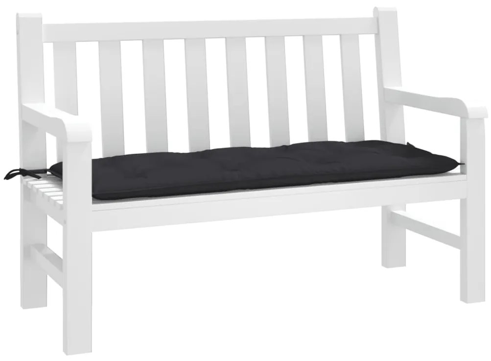vidaXL Almofadão p/ banco de jardim 120x50x7 cm tecido oxford preto