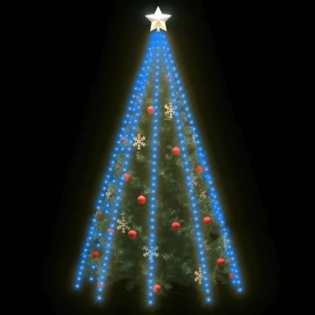 Cordão de luzes árvore de Natal 400 luzes LED 400 cm azul