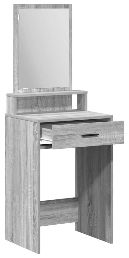 Mesa de Maquilhagem vidaXL com Gavetas Cinzento Sonoma 50x41x140 cm