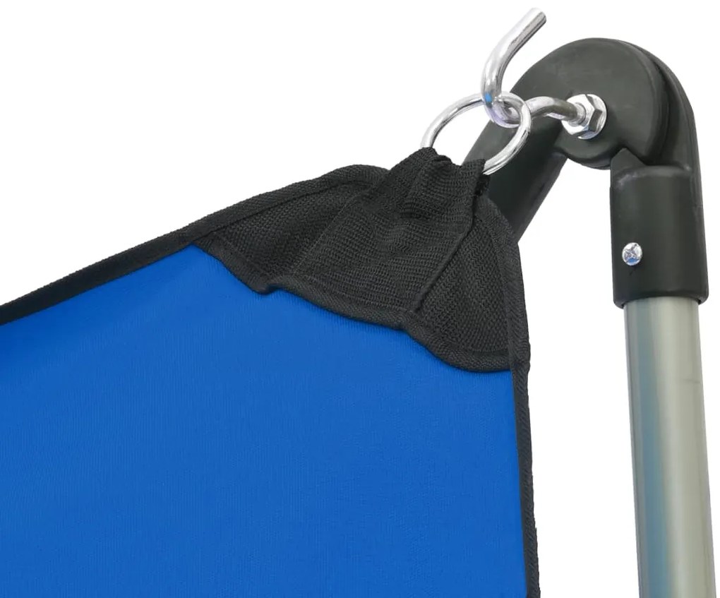 Rede com suporte dobrável azul