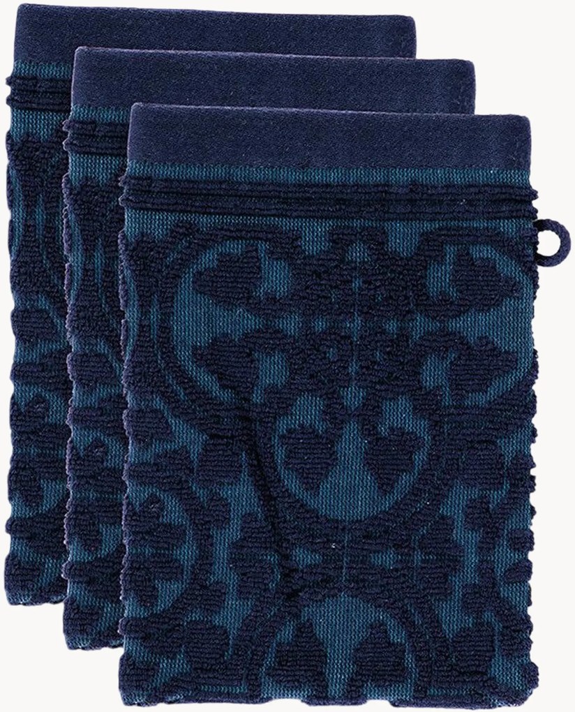 Toalhas jacquard em algodão felpudo Tile de Pip, conjunto de 3