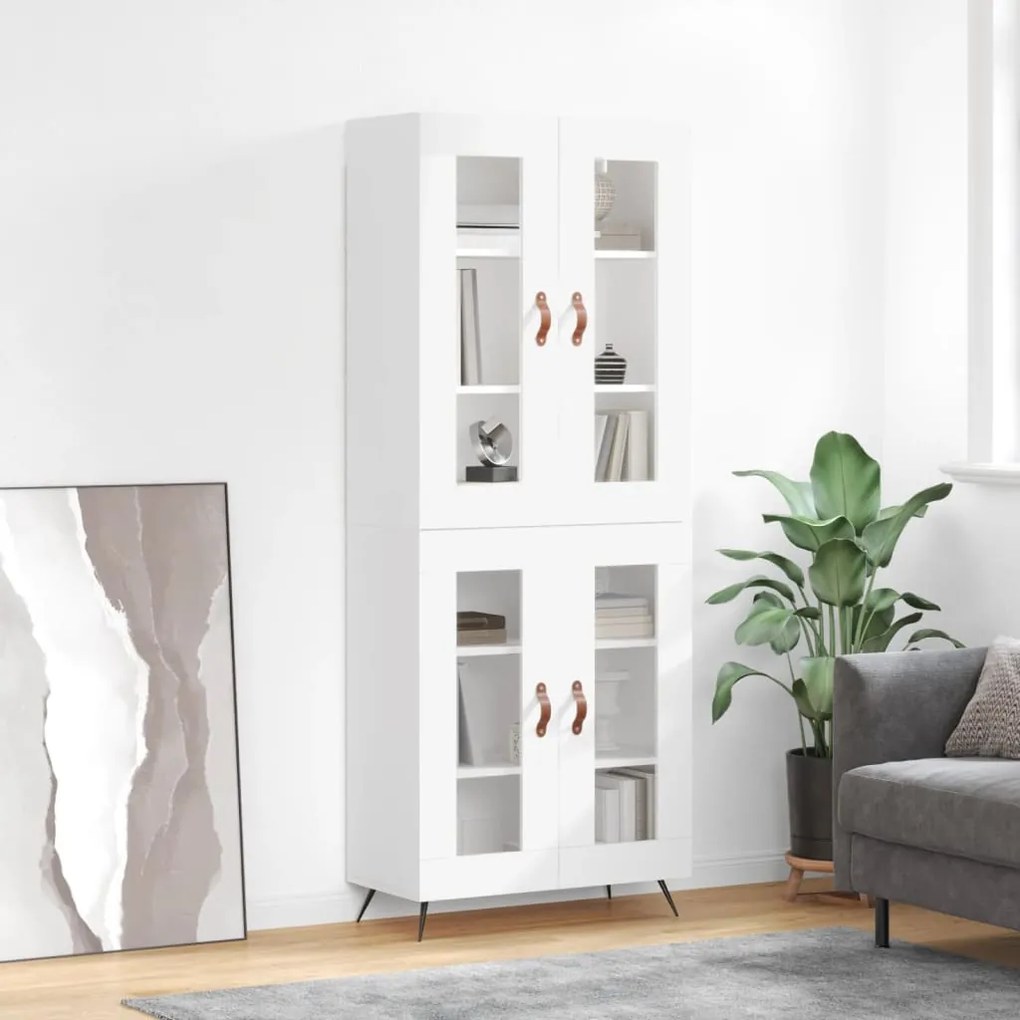 Armário alto 69,5x34x180 cm derivados de madeira branco