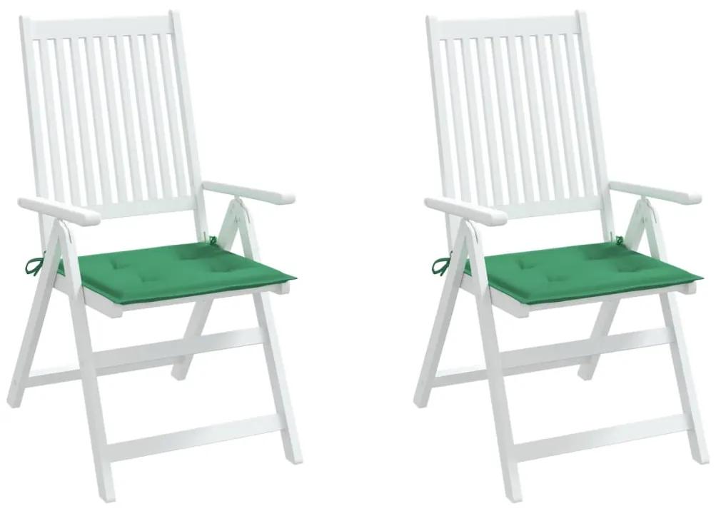 Almofadões p/ cadeiras jardim 2pcs 40x40x3 cm oxford verde
