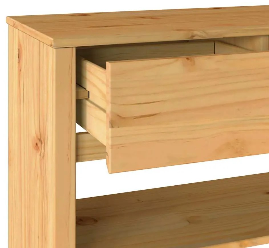 Mesa de Consola vidaXL "DRAMMEN" 89,5x37x73 cm Madeira Sólida de Pinhe