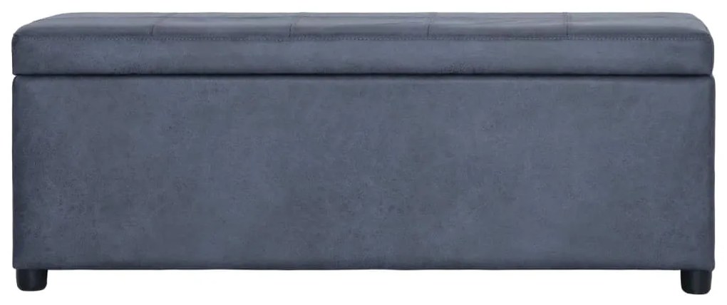 Banco c/ espaço arrumação 116 cm camurça artificial cinzento