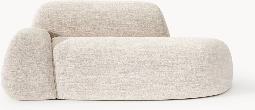 Chaise longue em bouclé Wolke (2 lugares)