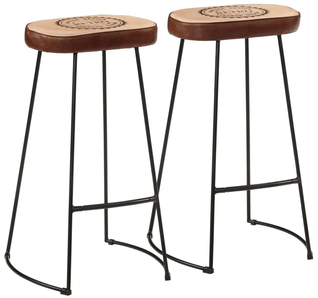 Bancos de bar 2 pcs 44x37,5x78 cm castanho-escuro
