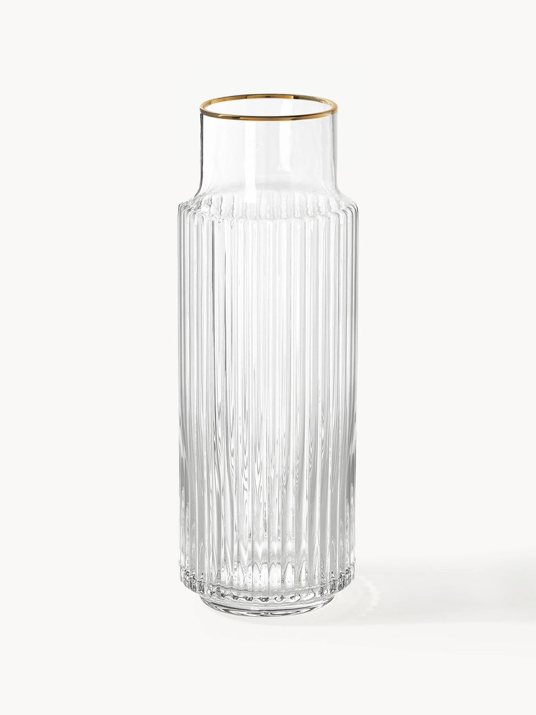 Jarro artesanal com rebordo dourado Aleo, 1 L