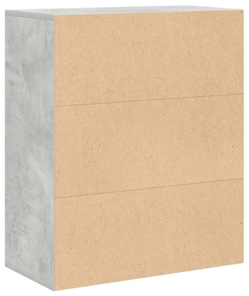 Estante cinzento cimento 60x30x71,5 cm derivados de madeira