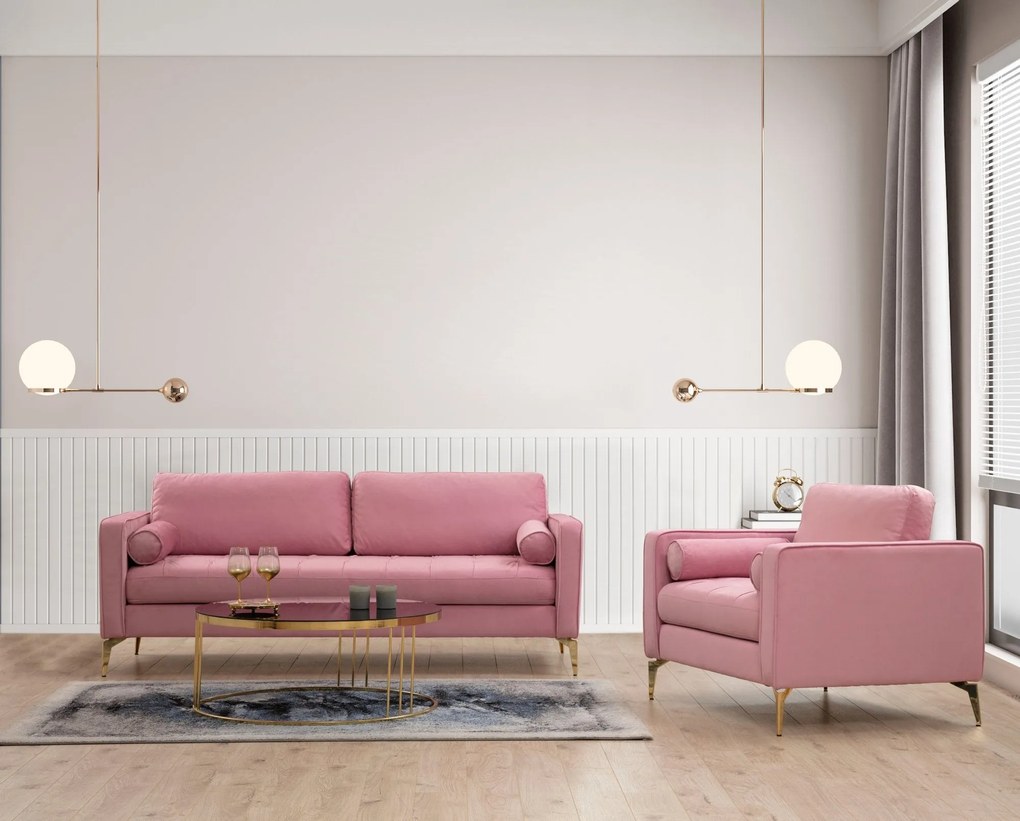 **** Cadeira Wing Rome – Rosa Pó – 105x85x90 cm
**