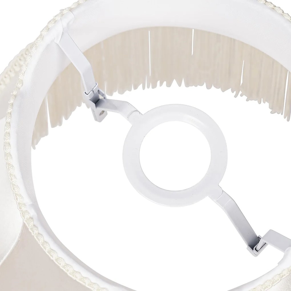 Abajur de tecido creme 30 cm - Granny Retro
