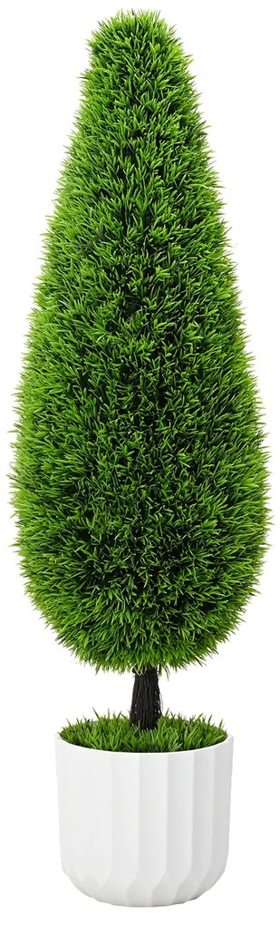 Planta Artificial Topiária de Pinho com Vaso 24x90 cm Verde