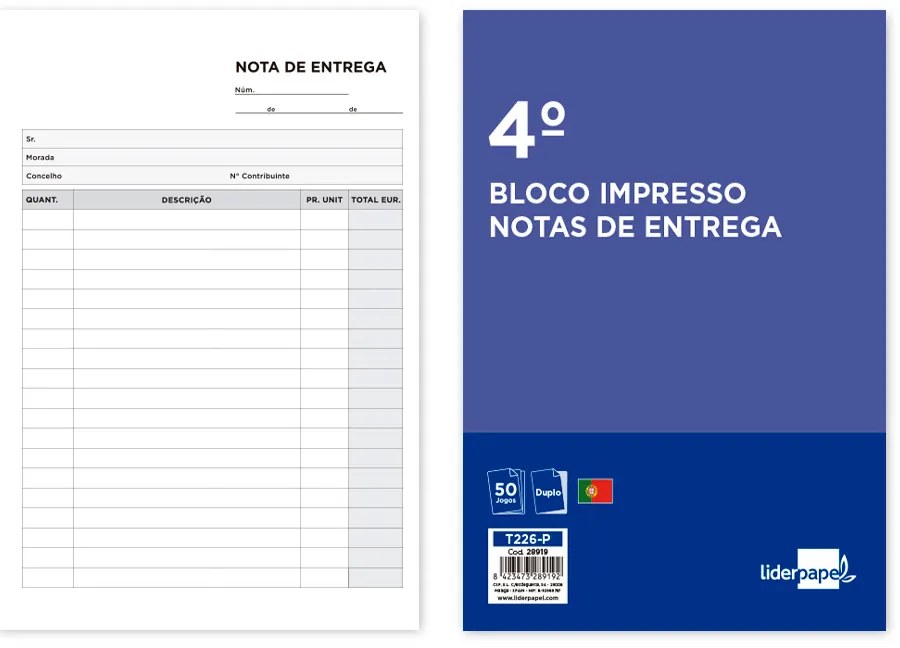 Bloco de Entregas Duplicado 155x215 mm