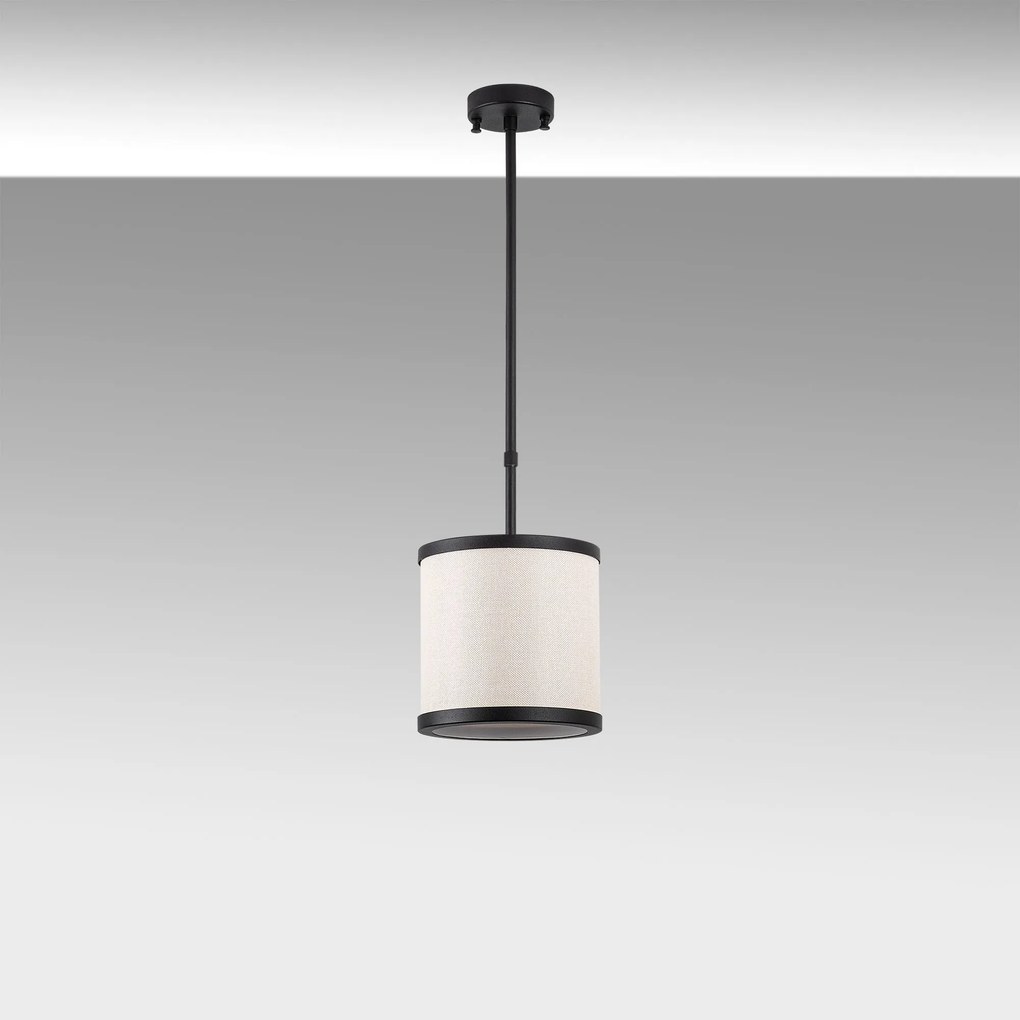 Candeeiro de Teto Way – Preto e Branco – 20 x 20 x 75 cm