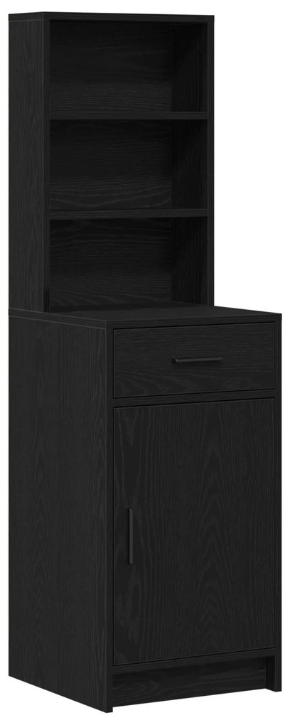 Conjunto de Mesa de Maquilhagem 3 Peças vidaXL Preto em Madeira Revest