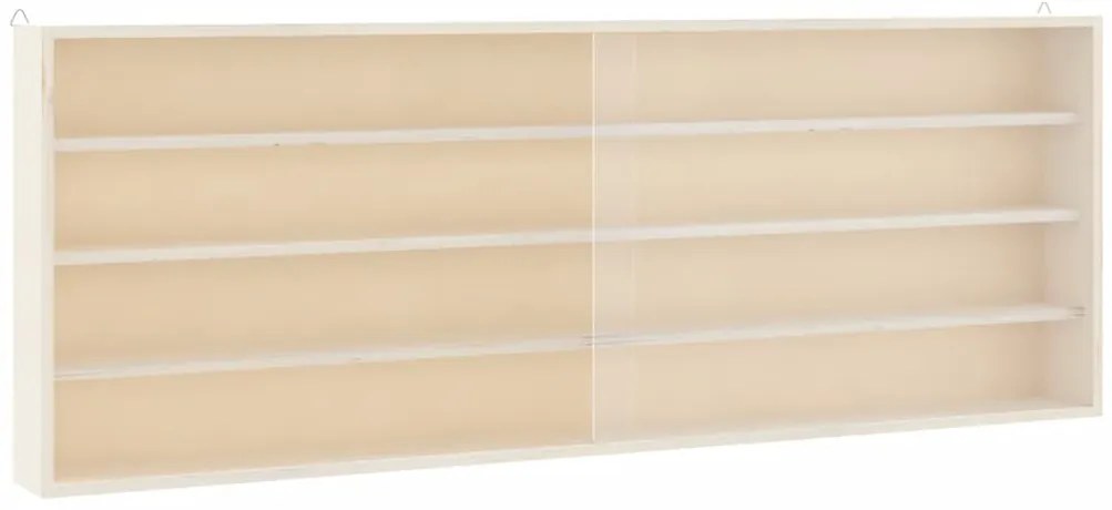 Vitrine de colecionador de madeira com portas 100x8,5x37 cm