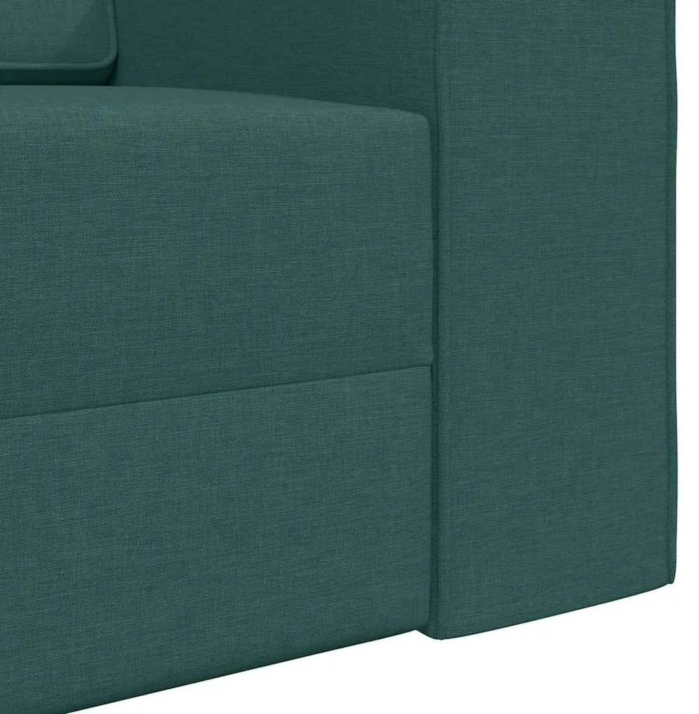 Sofá Cama de Chão 2 em 1 Verde Escuro 245x150x60.5 cm