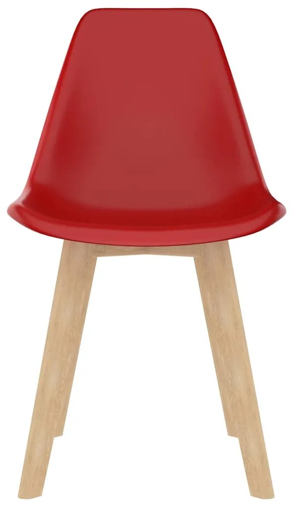Cadeiras de jantar 6 pcs plástico vermelho