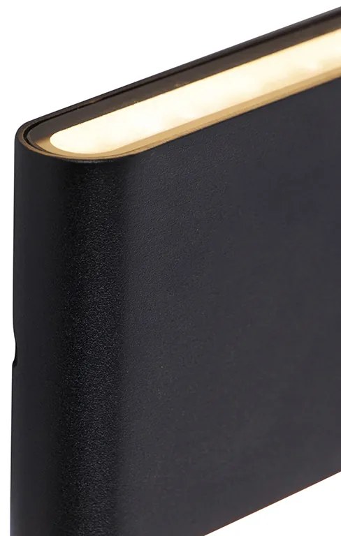 Candeeiro de parede exterior moderno preto 17,5 cm com LED IP65 - Batt Moderno