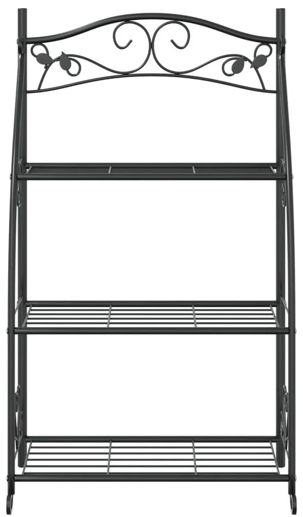 Suporte para flores 56x30x96 cm aço preto