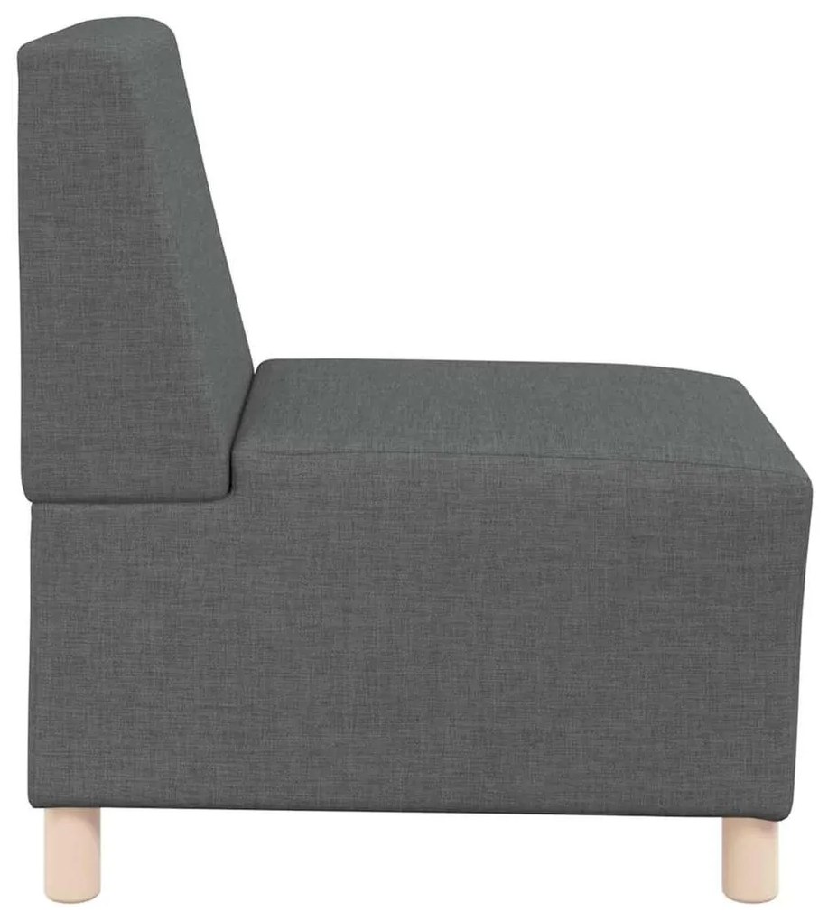 Cadeira de Sofá Cinza Claro 55 cm em Tecido 3 pcs