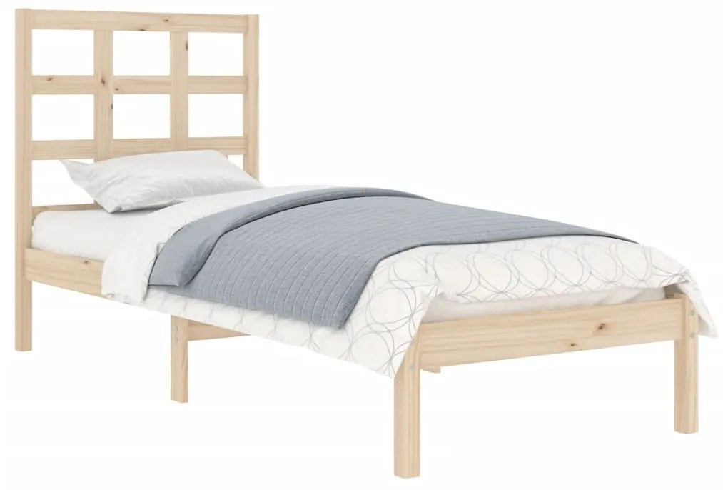 Estrutura de cama solteiro 90x190 cm madeira maciça