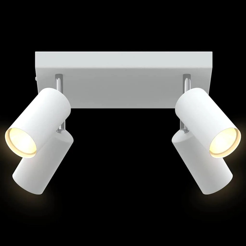 Spotlight de Teto 4 Vias Ajustável Branco GU10