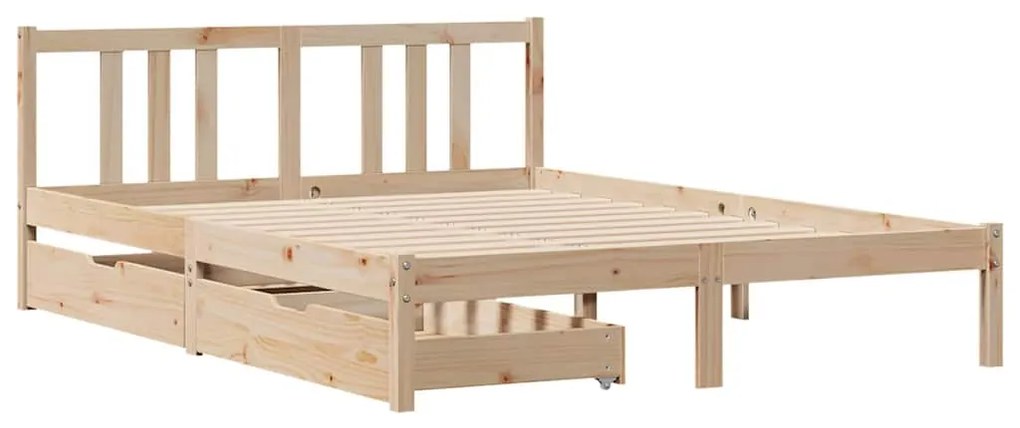 Cama sem colchão 120x200 cm madeira de pinho maciça