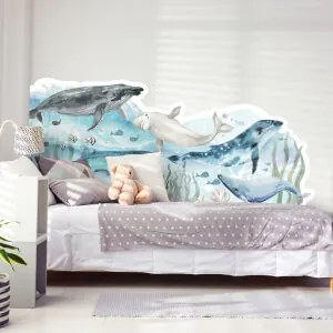 Autocolante para cama de criança - As baleias e o mundo subaquático