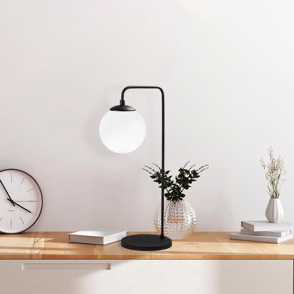 **** Candeeiro de Mesa Viran – Preto e Branco – 17 x 25 x 55 cm

**