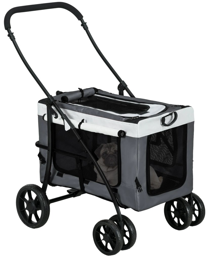 PawHut Carrinho para Animais de Estimação Carrinho para Cães Dobrável