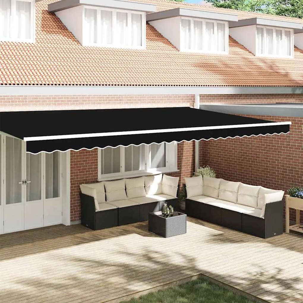 vidaXL Valance de Toldos para Estrutura de 6m, Preto, 5.8x0.2m