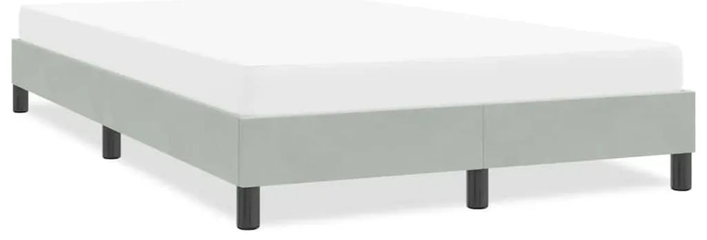 vidaXL Estrutura de cama sem colchão 120x220 cm veludo cinzento-claro