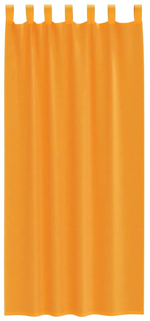 Cortinas de voile com laços 2 pcs laranja 140x245 cm