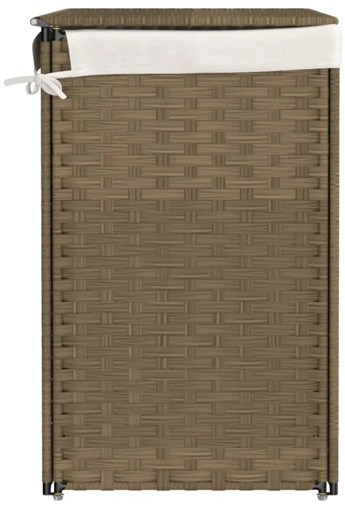 Cesto para roupa suja com 2 secções 53x35x57 cm vime PE