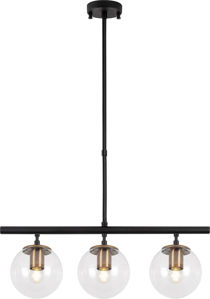 Candeeiro de Teto Atmaca – Preto Antigo – 60 x 15 cm