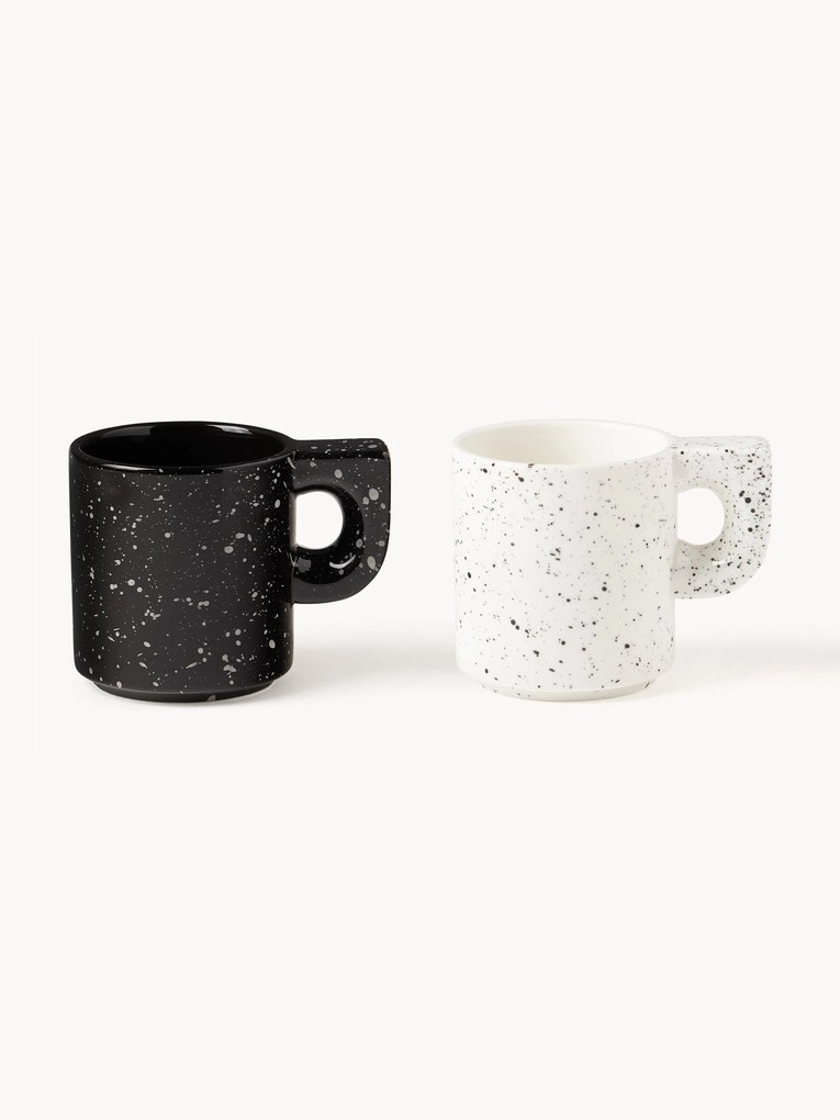 Canecas em porcelana artesanais Aiko, conjunto de 2