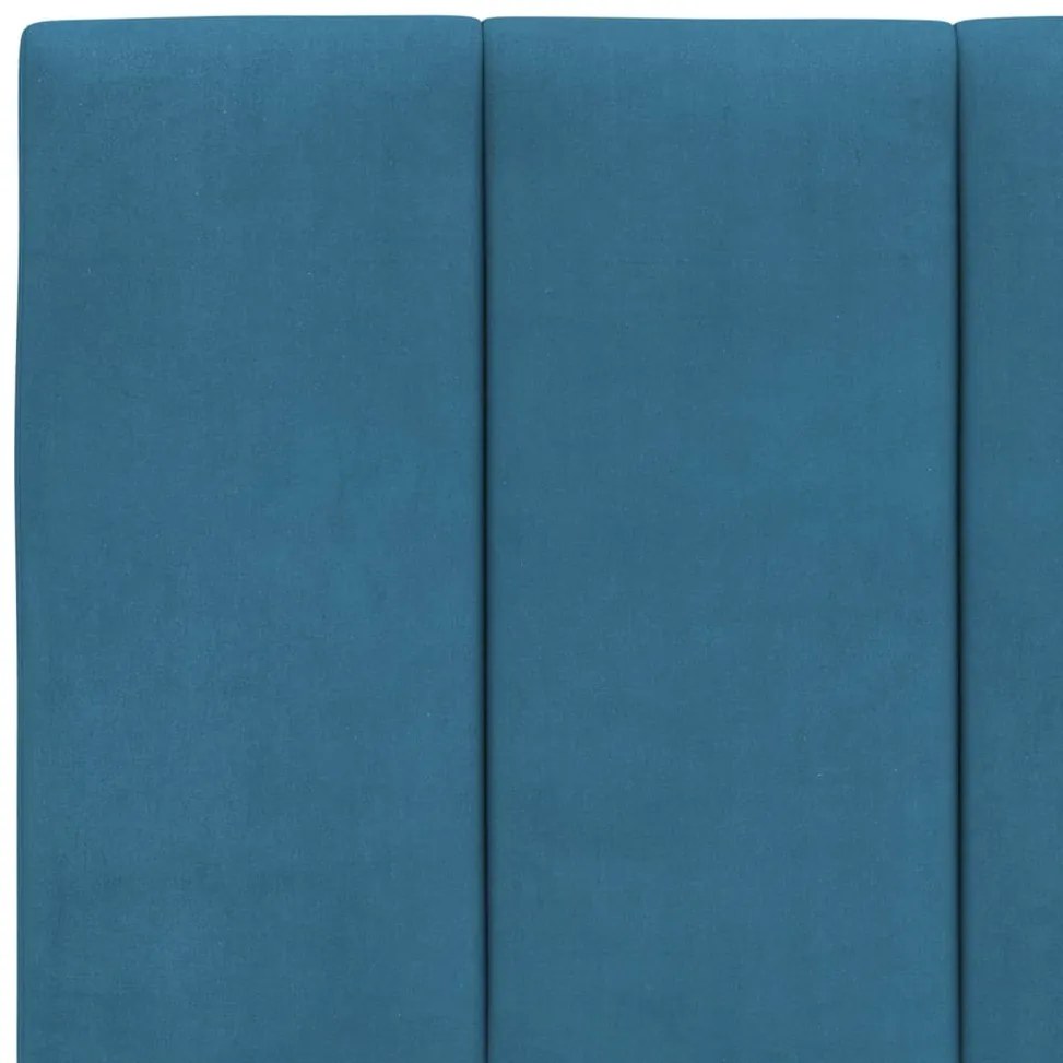 Almofadão de cabeceira 160 cm veludo azul