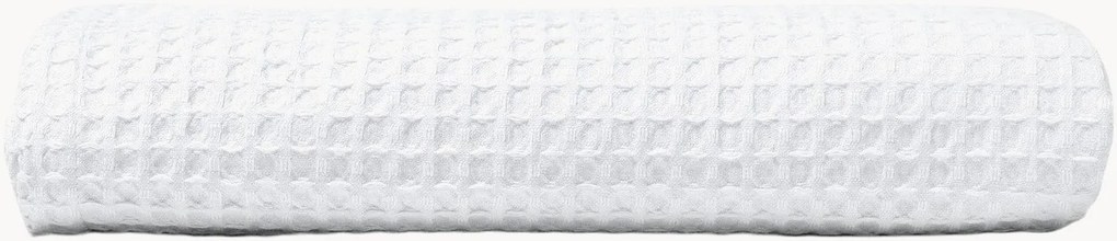 Toalha de banho em algodão com textura favo de mel White