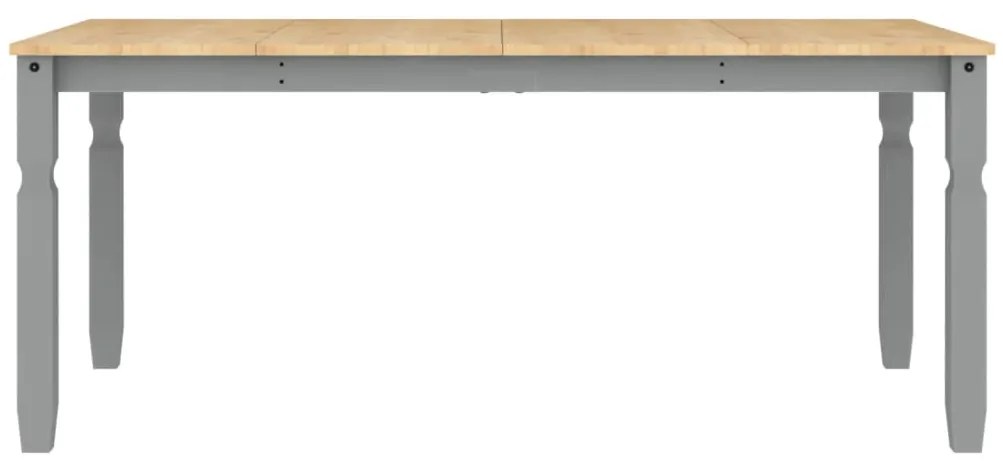 Mesa de jantar Corona 180x90x75 cm madeira pinho maciça cinza