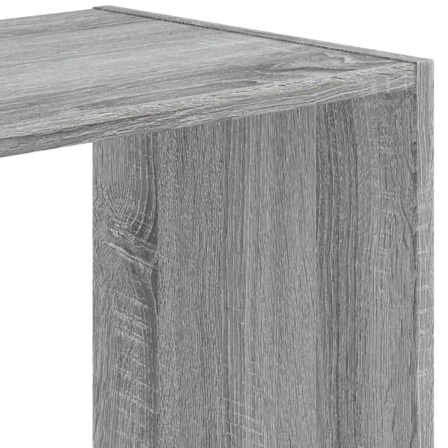 Estante 102x32x102 cm derivados de madeira cinzento sonoma