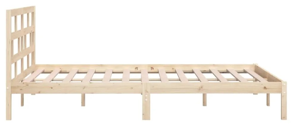 Estrutura de cama casal 135x190 cm madeira maciça