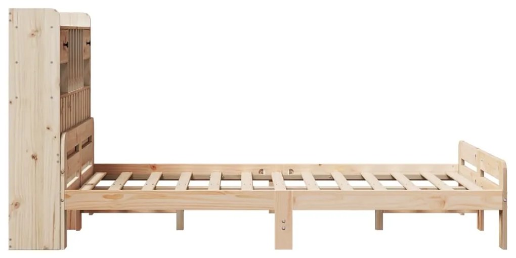 Cama com estante sem colchão 135x190 cm pinho maciço